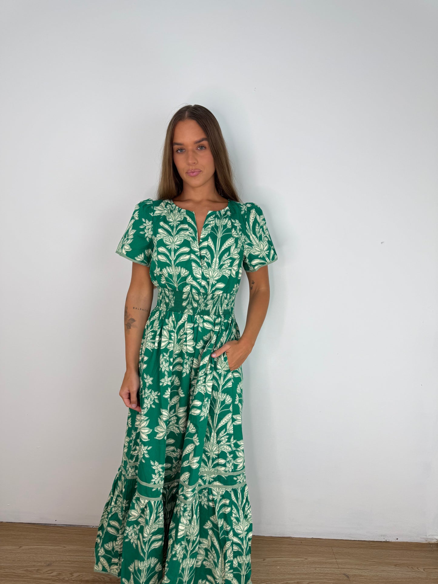 Ordy Smocked Midi dress