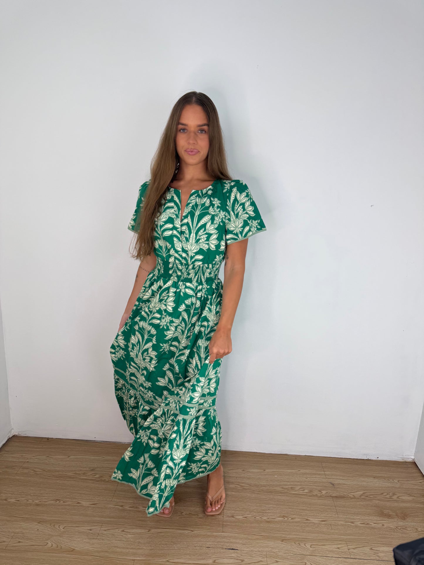 Ordy Smocked Midi dress