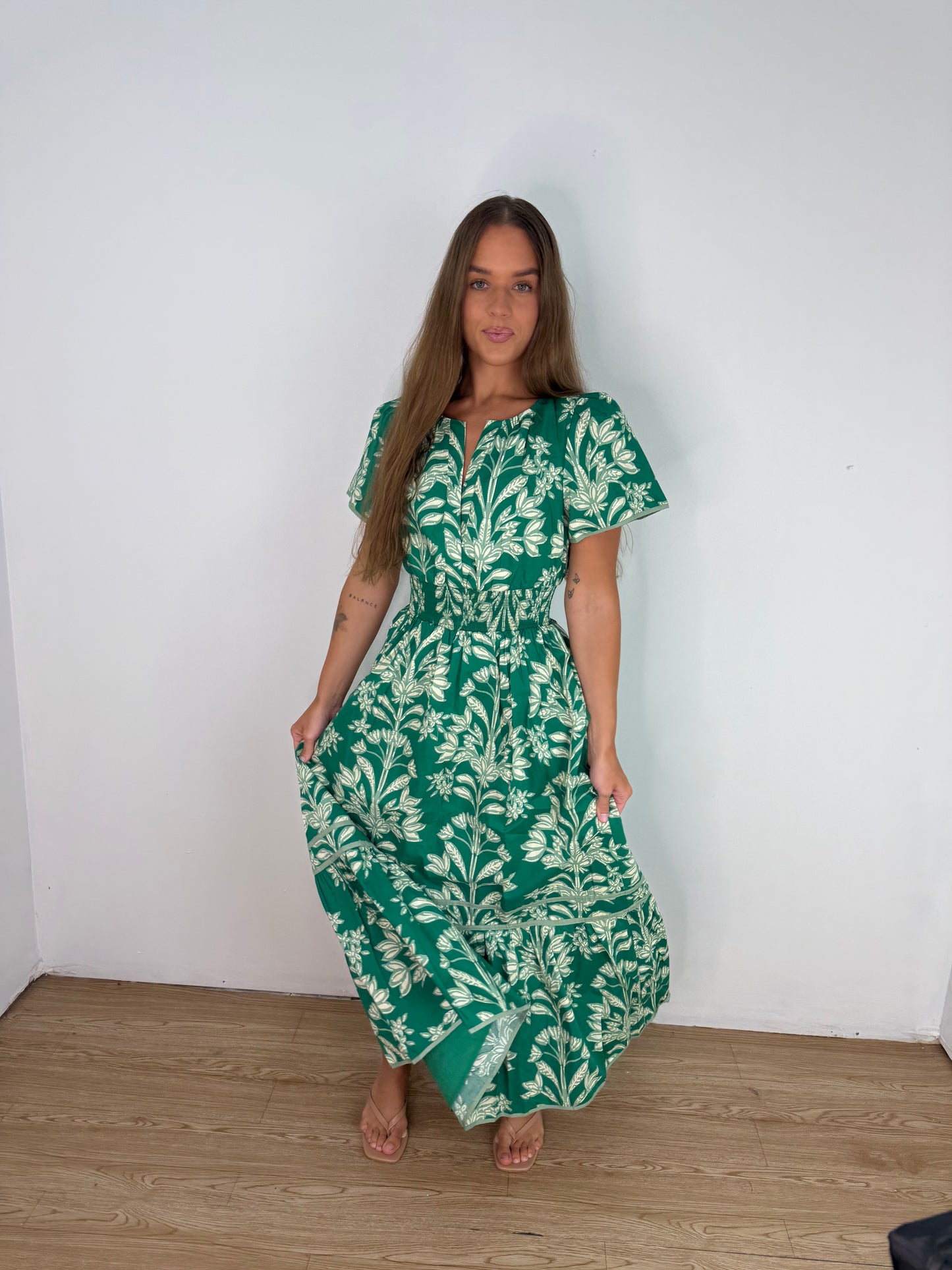Ordy Smocked Midi dress