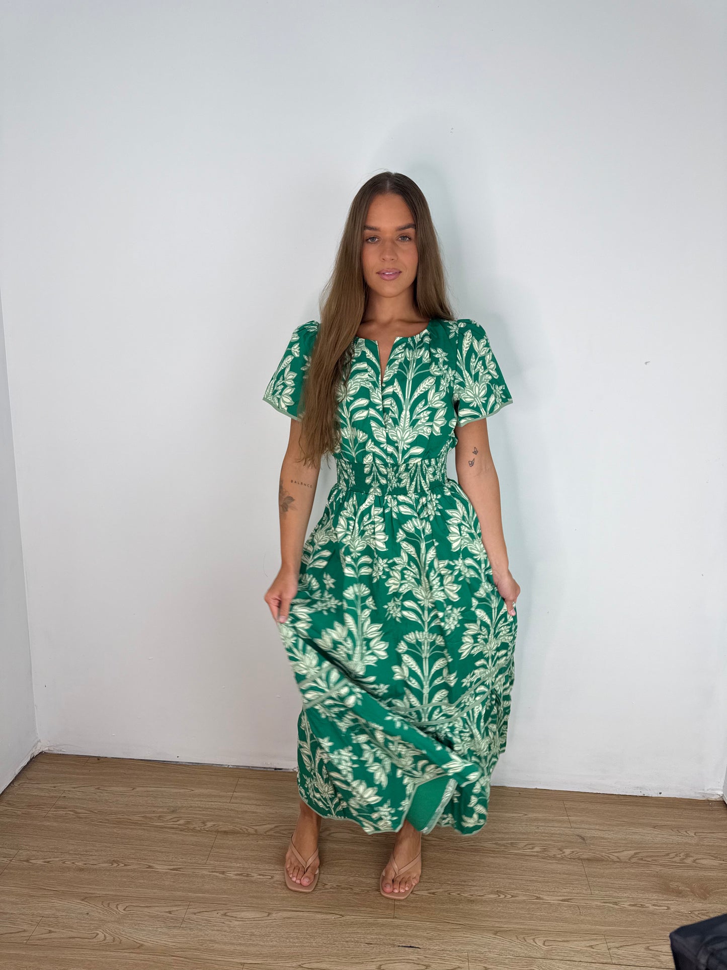 Ordy Smocked Midi dress