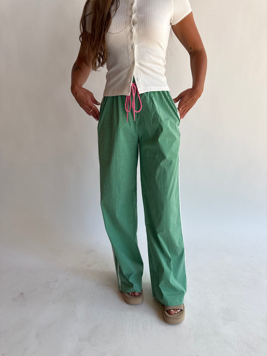 Striped athletic pants