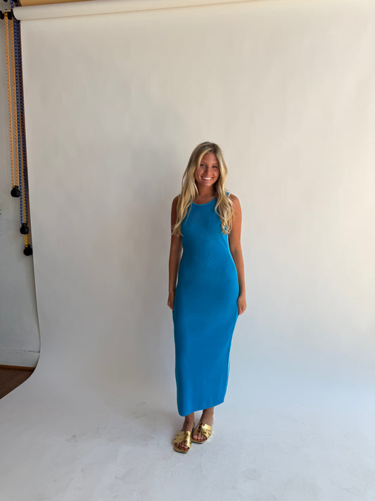 Aqua Summer Midi Dress