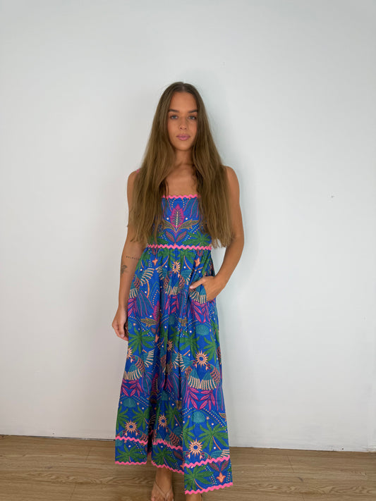 Yori Tropical Midi dress
