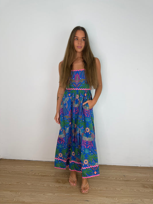 Yori Tropical Midi dress