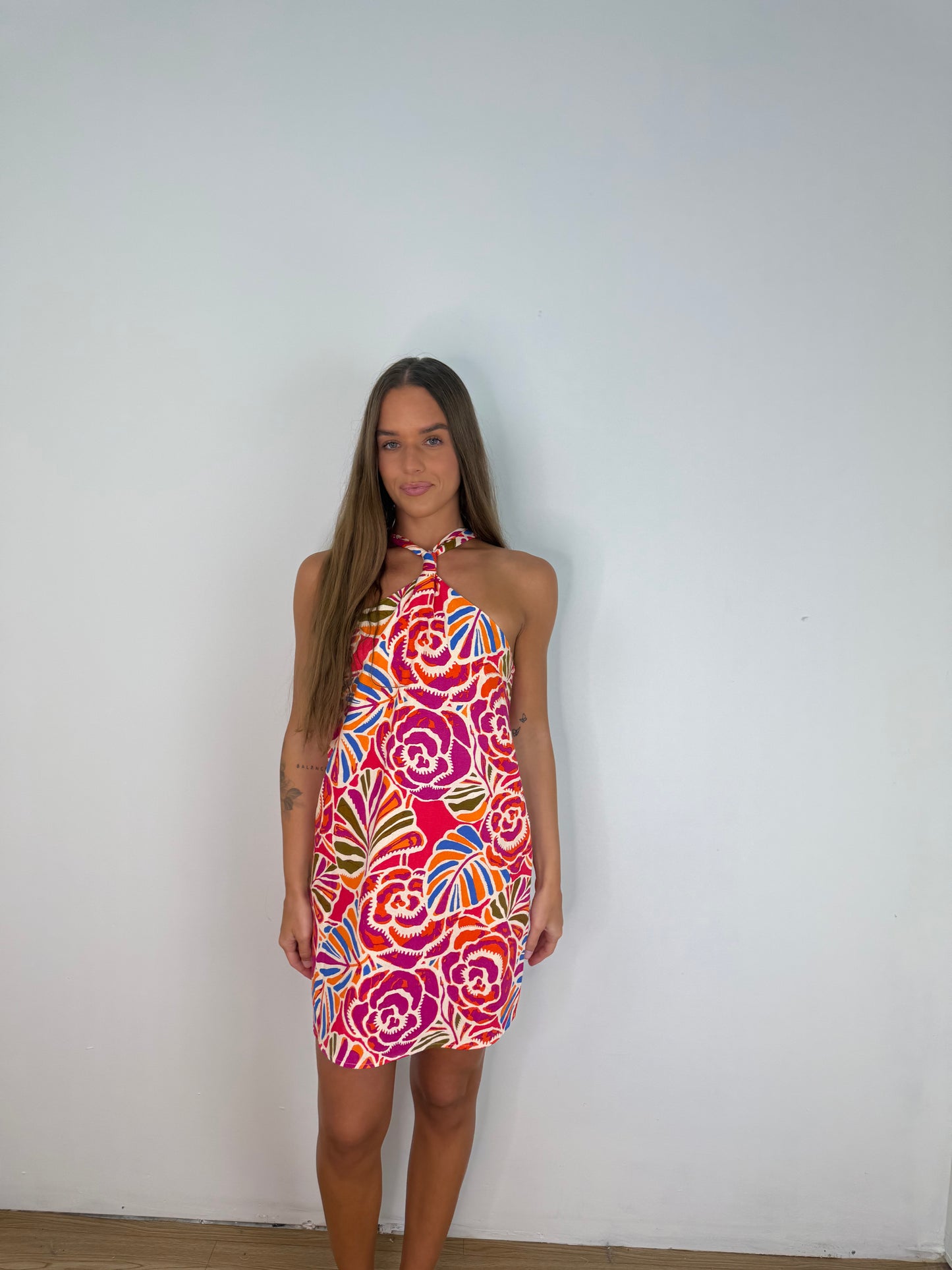 Nomi Floral Halter dress