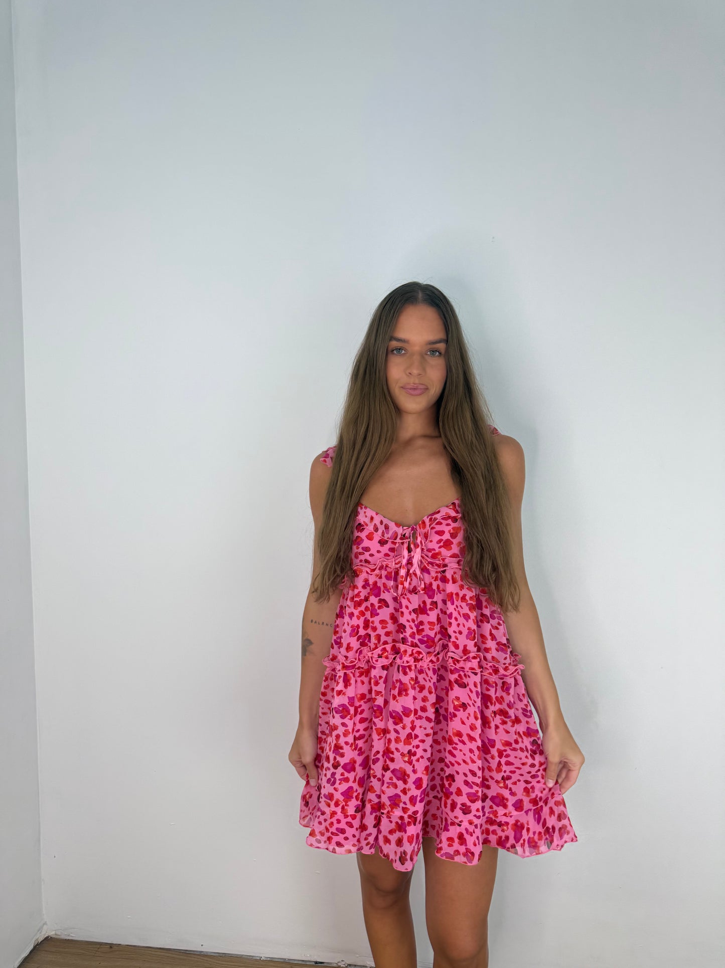 Animal Tiered mIni dress