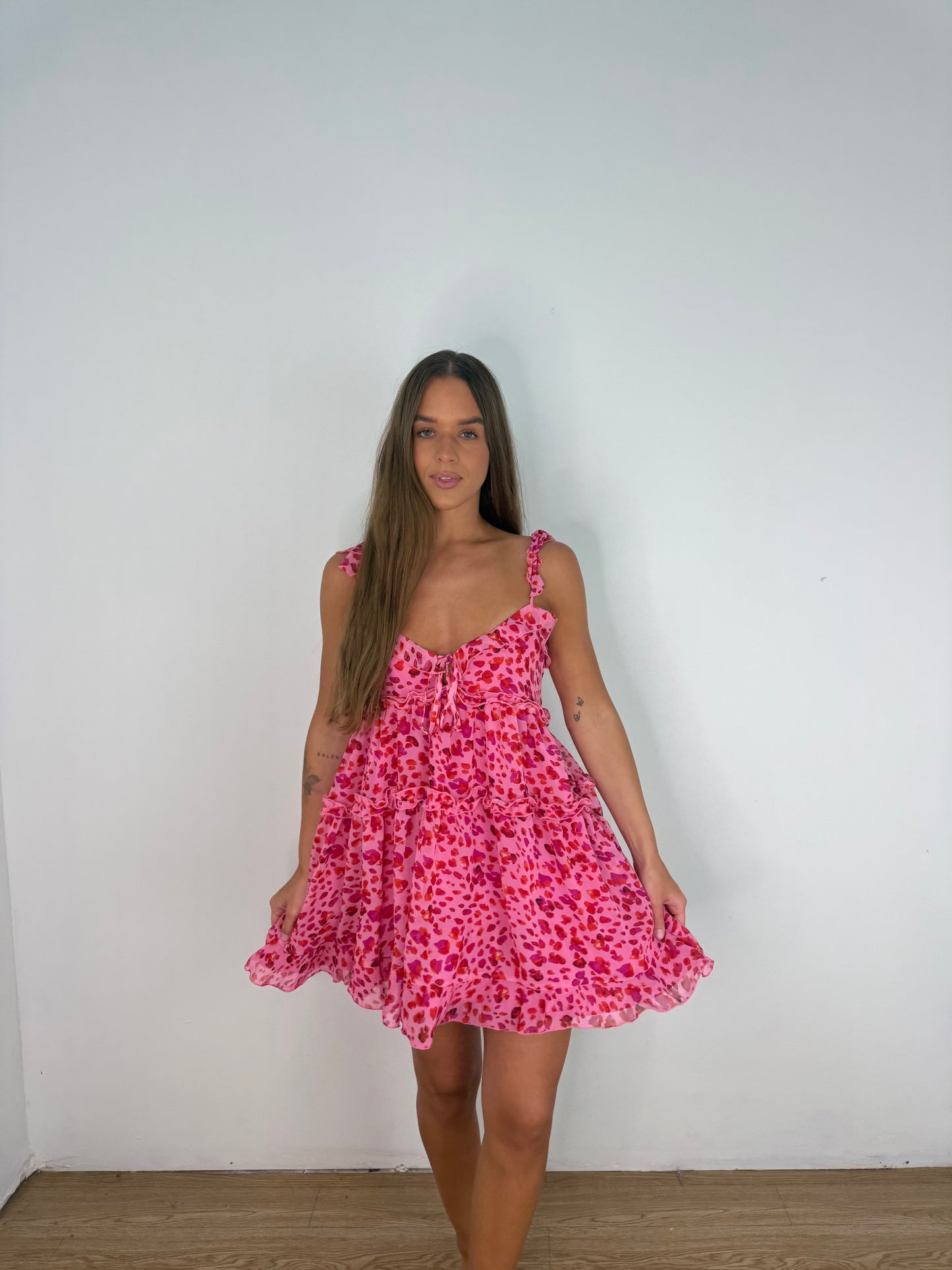 Animal Tiered mIni dress