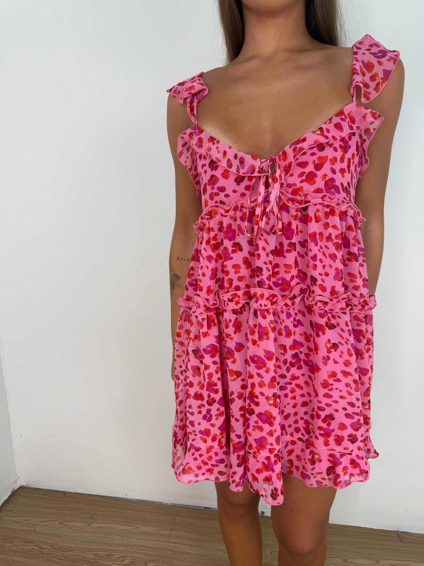 Animal Tiered mIni dress
