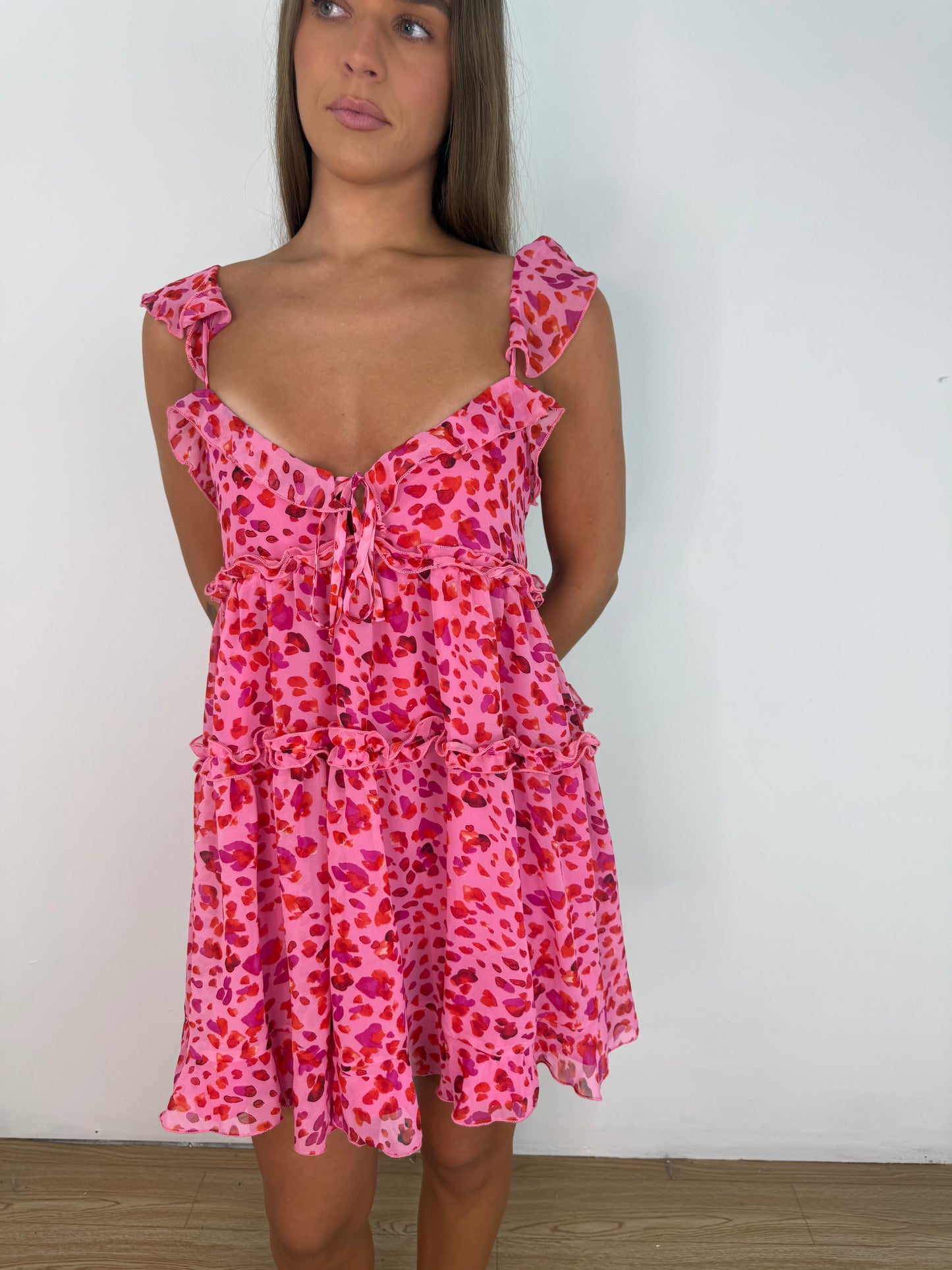 Animal Tiered mIni dress