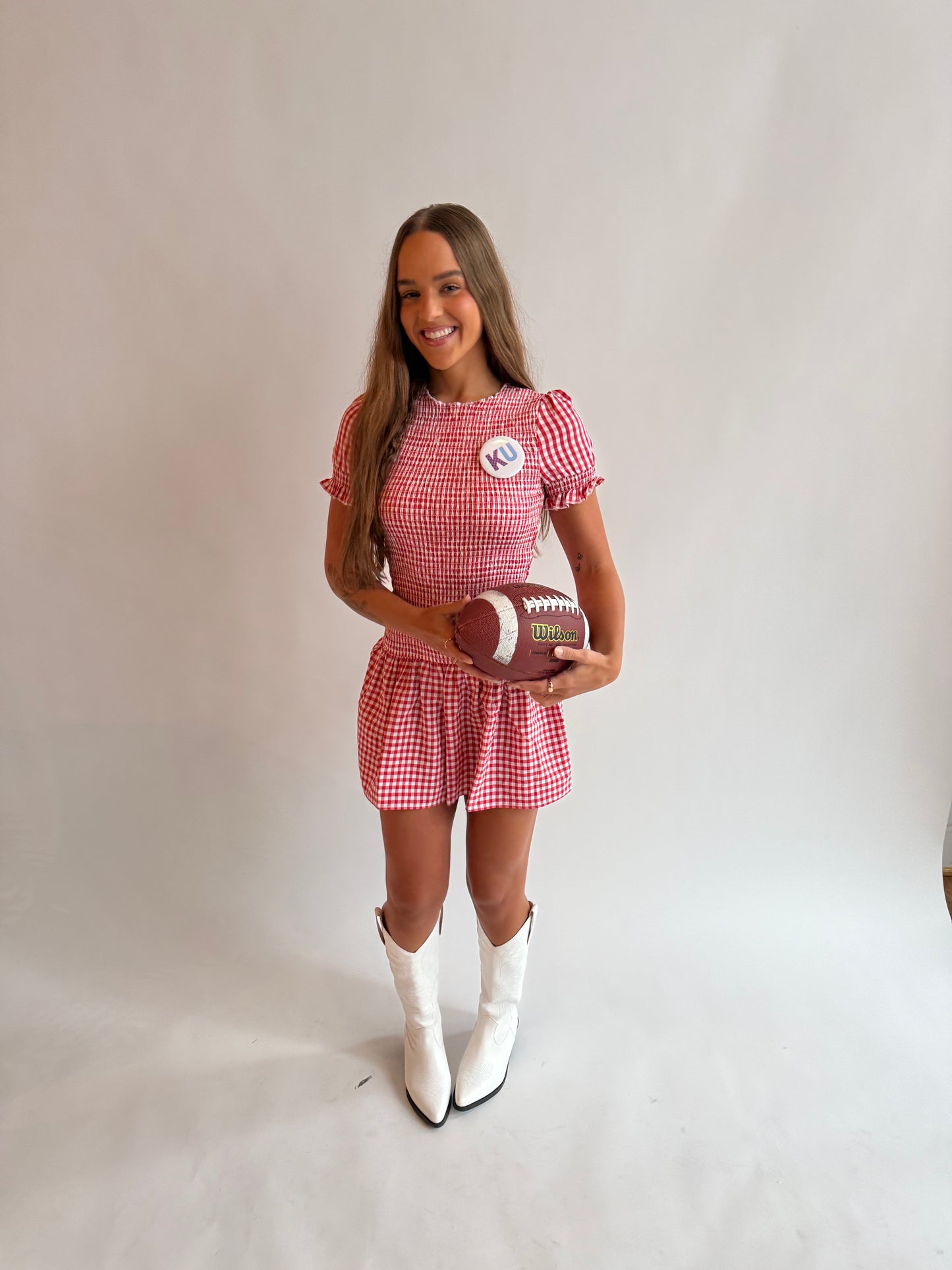 Best Dressed Smock Dress- Red