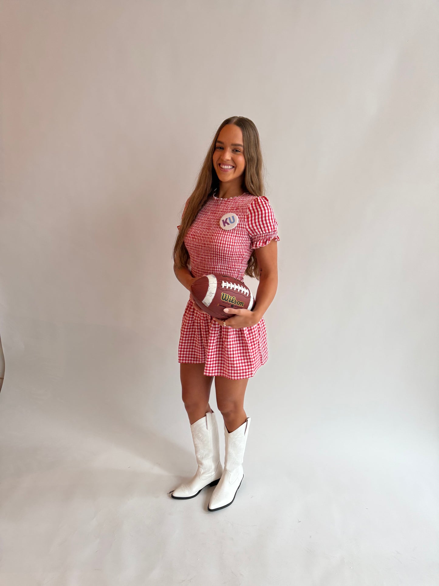 Best Dressed Smock Dress- Red