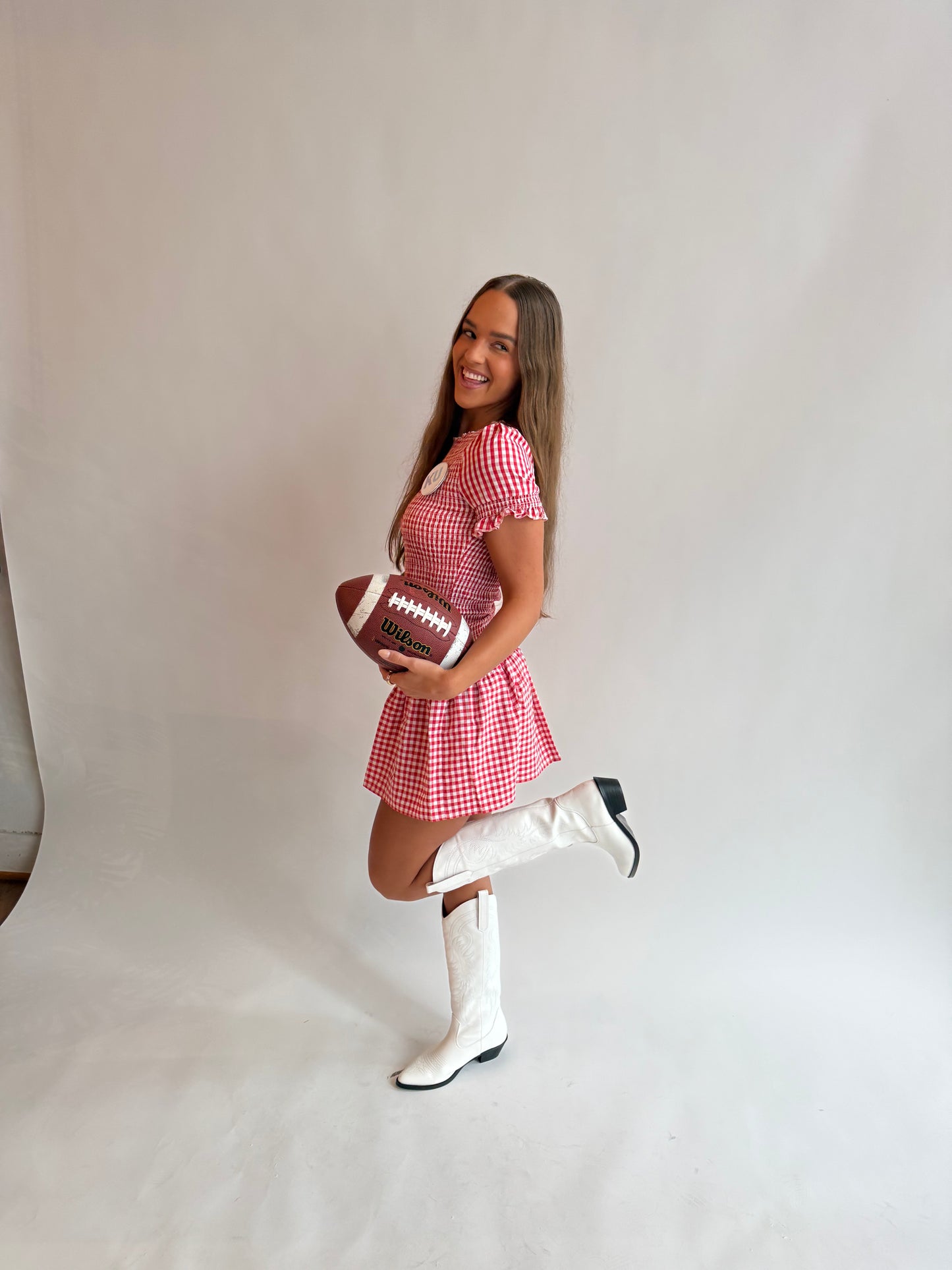 Best Dressed Smock Dress- Red