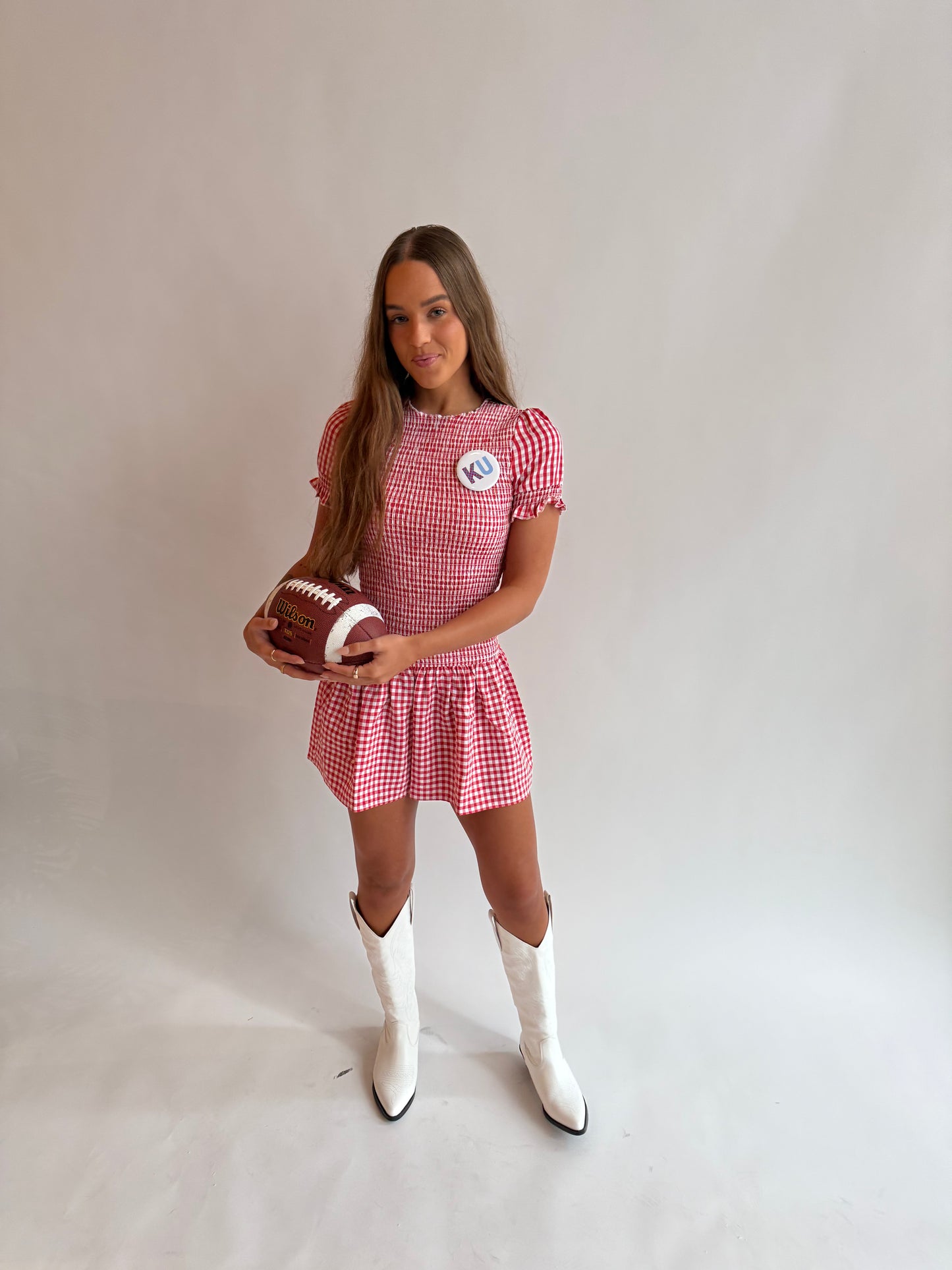 Best Dressed Smock Dress- Red