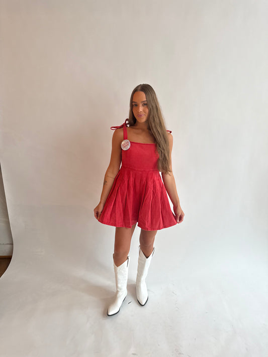 Red Hot denim dress