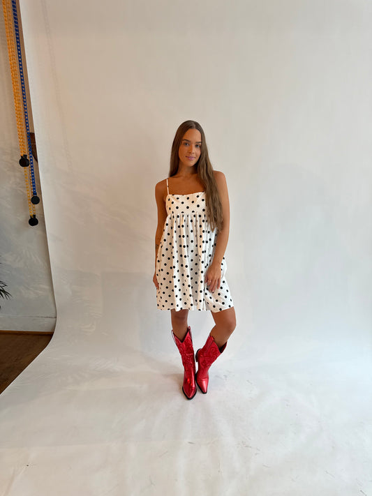 Polka dot game day dress