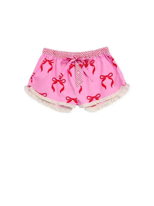 Bow boxer sleep shorts