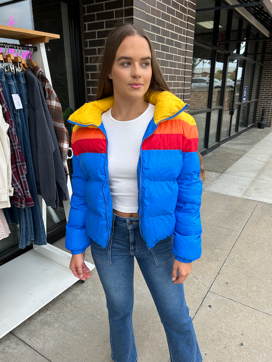 Rainbow Girl Coat