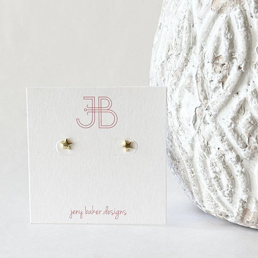 Teeny Tiny Gold Star Studs
