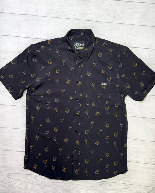Golden cocktails button up- Mens