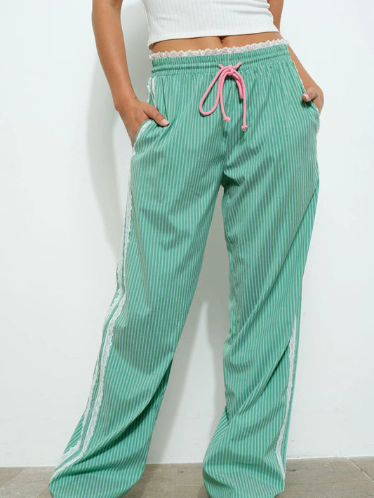 Striped athletic pants