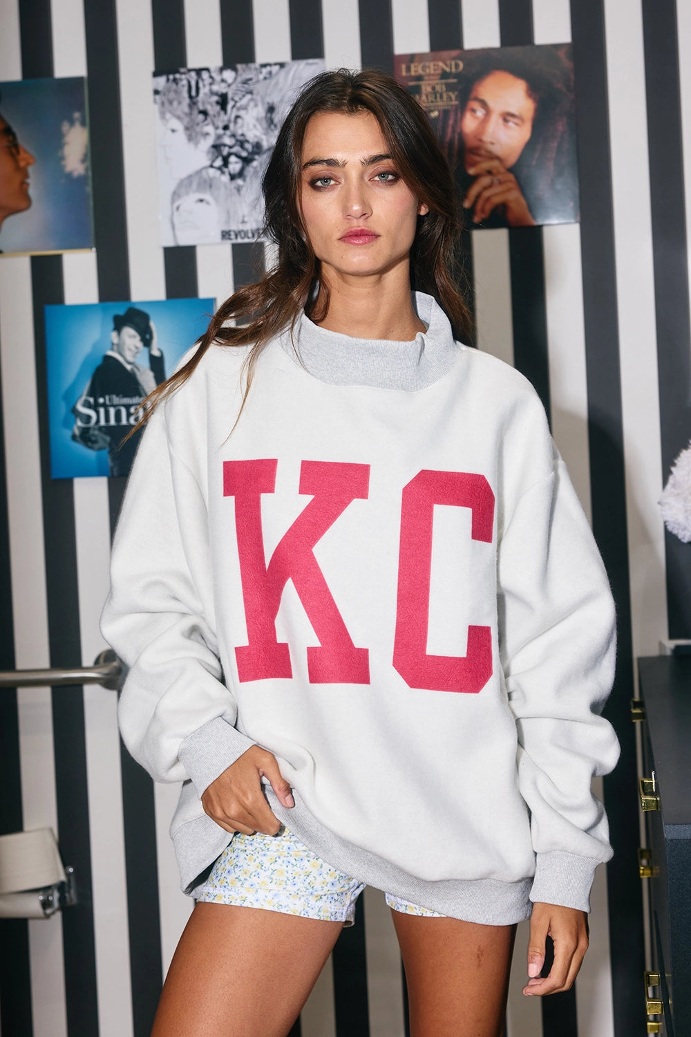 KC reversible mock neck