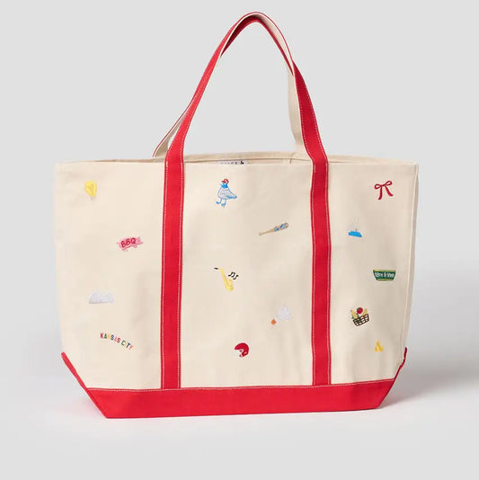 Large KC icons tote bag