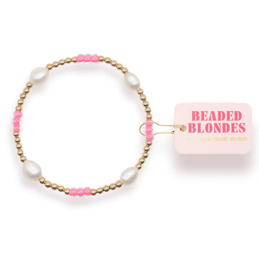 Hot pInk Pearl poppi bracelet