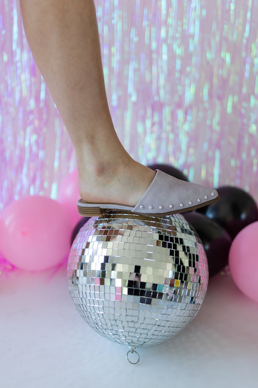 Lavender Studded Mules