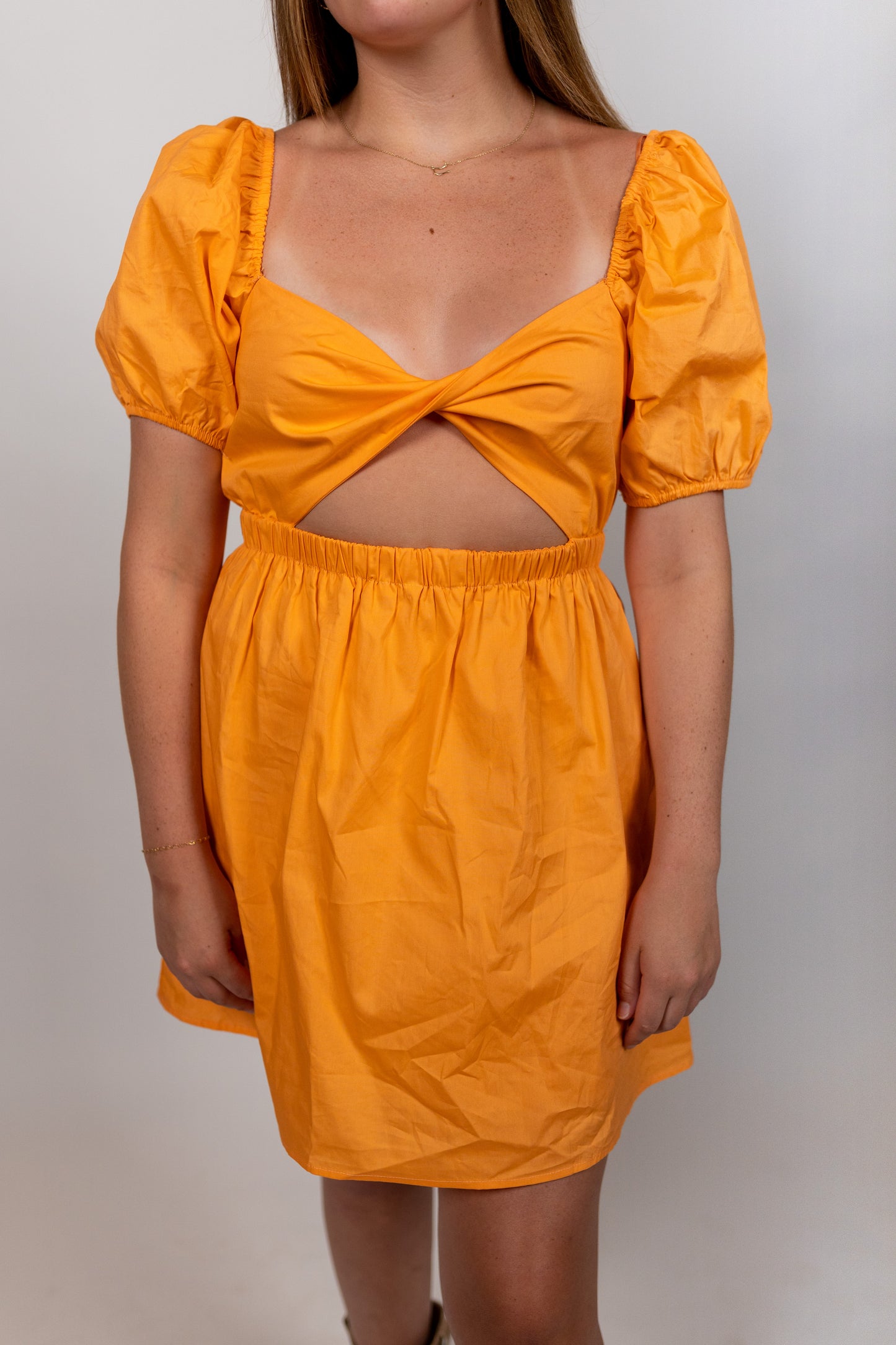 Orange Twist Dress