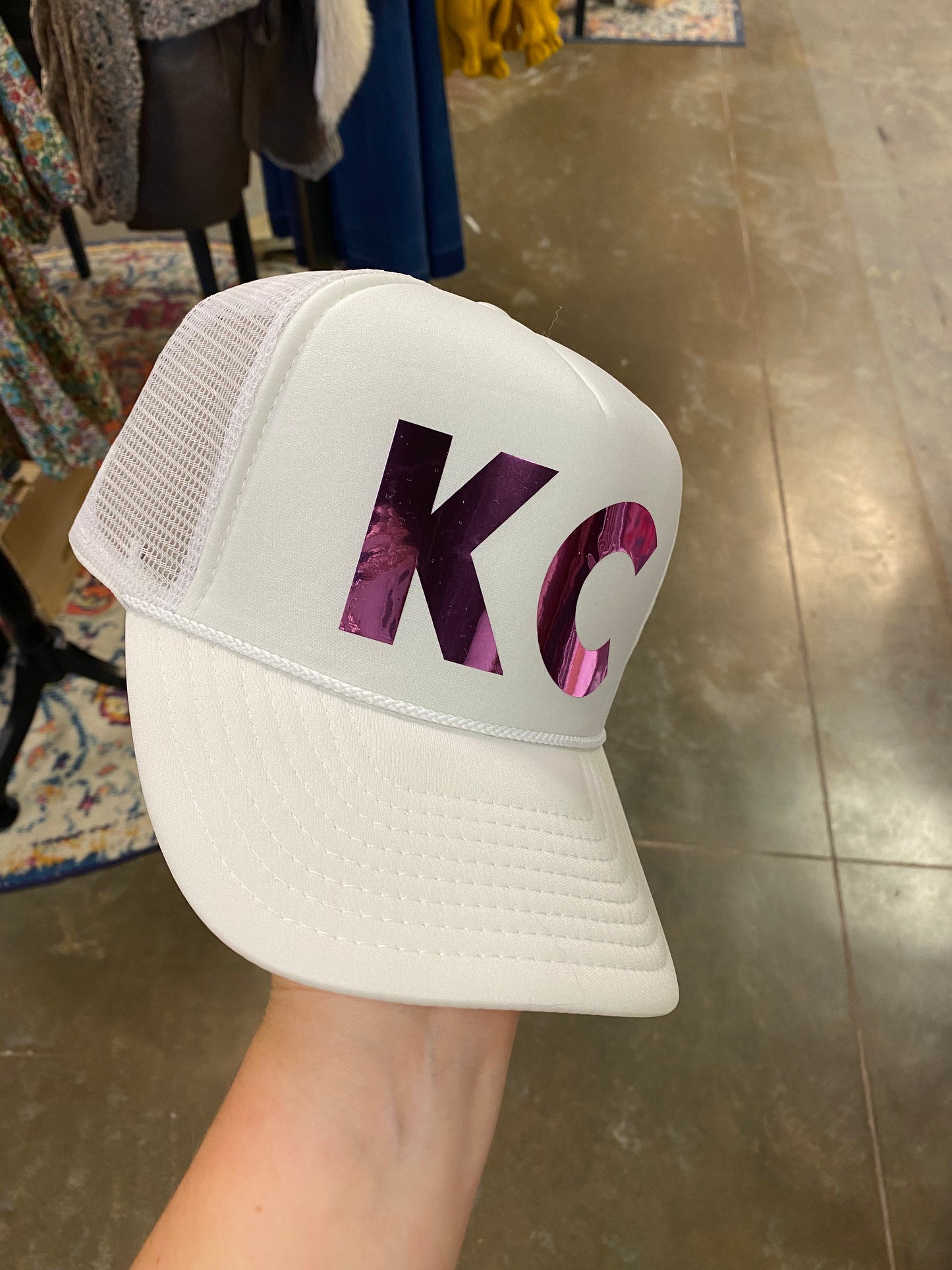 Pink KC trucker hat