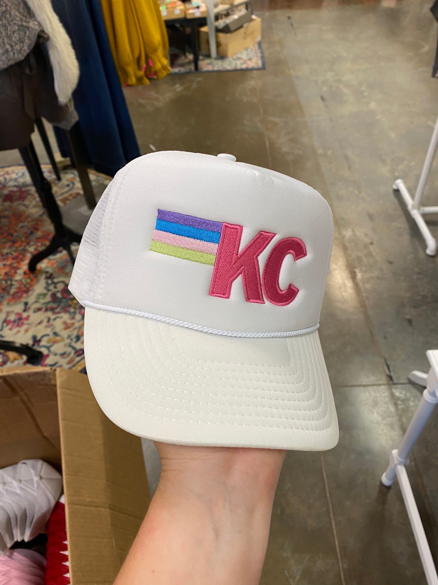 Rainbow Kansas City Trucker Hat