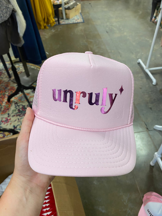 Pink Unruly Trucker Hat